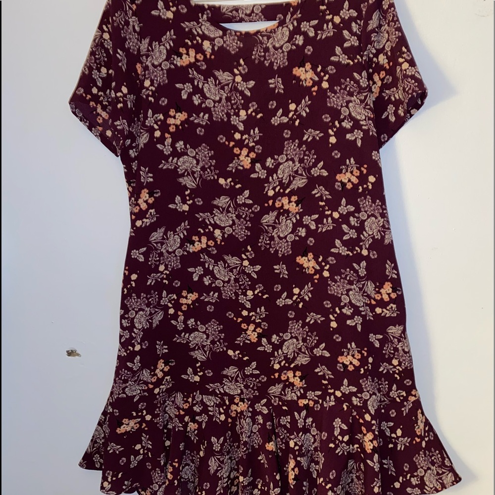 purple floral dress